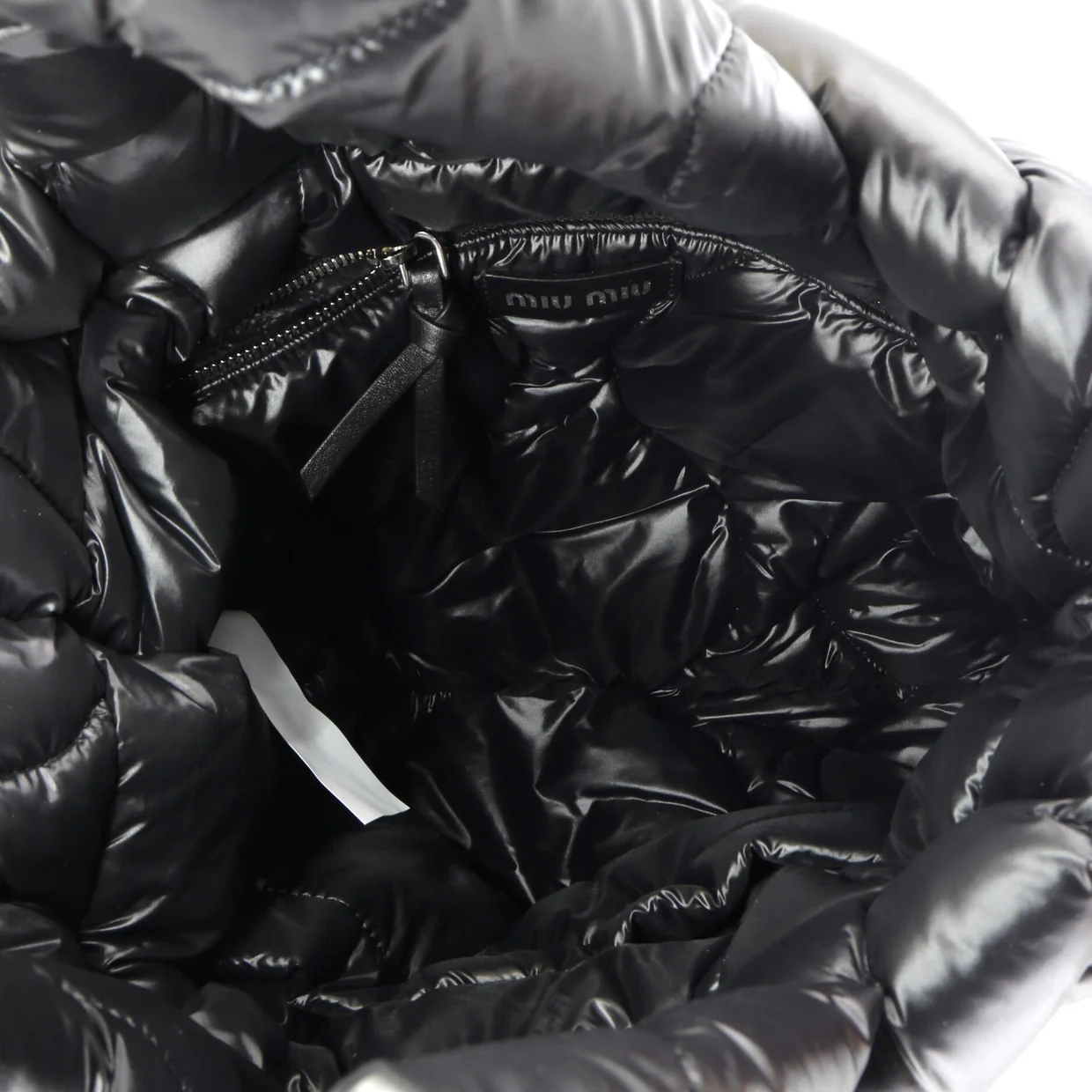 Open Tote Puffy Quilted Nylon Medium - Deep Luxury