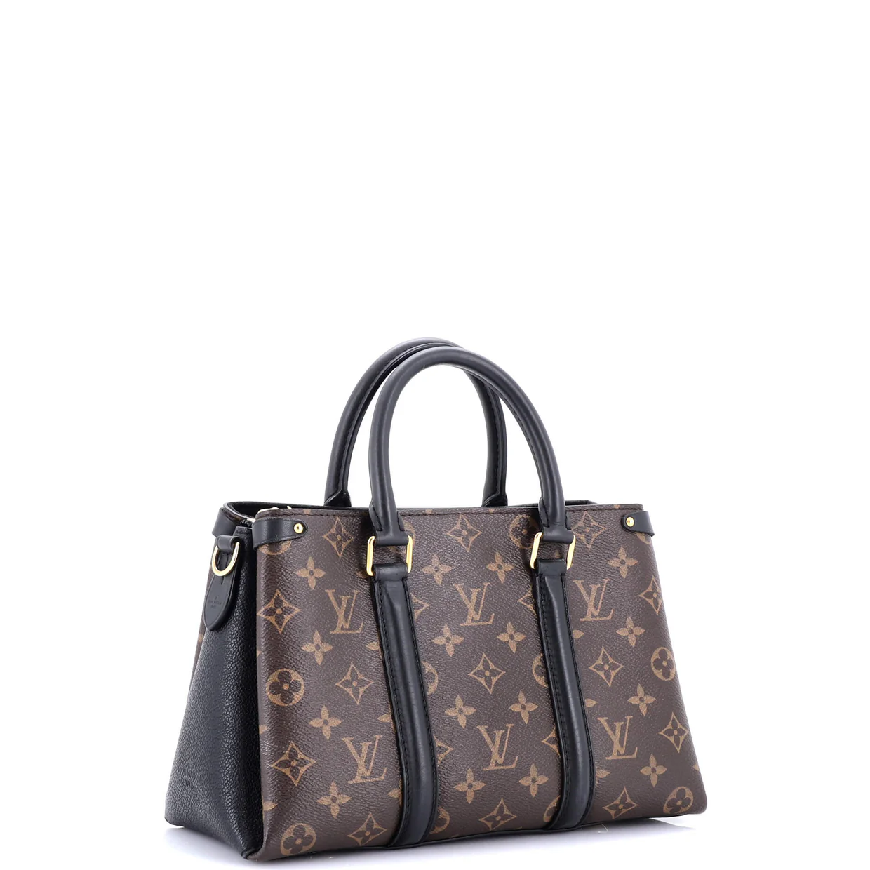 Soufflot Tote Monogram Canvas with Leather BB - Deep Luxury