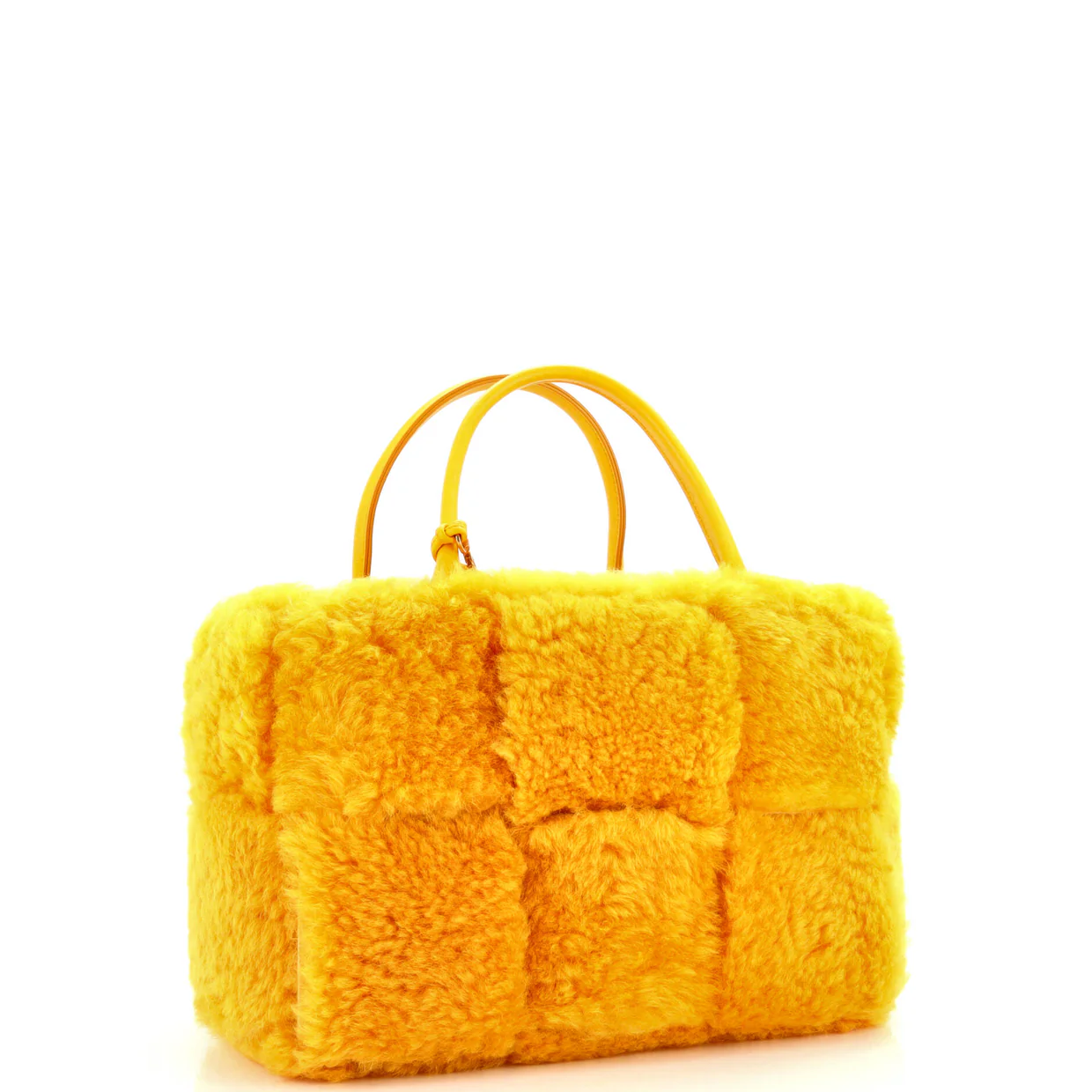 Arco Tote Intrecciato Shearling Small - Deep Luxury