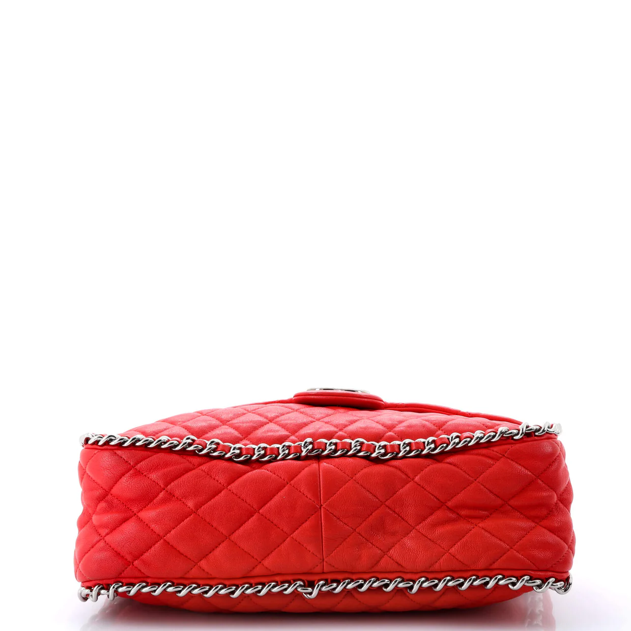 Chain Around Flap Bag Quilted Leather Maxi - Deep Luxury