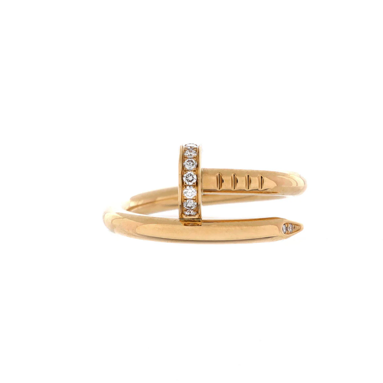 Juste un Clou Ring 18K Yellow Gold and Diamonds - Deep Luxury