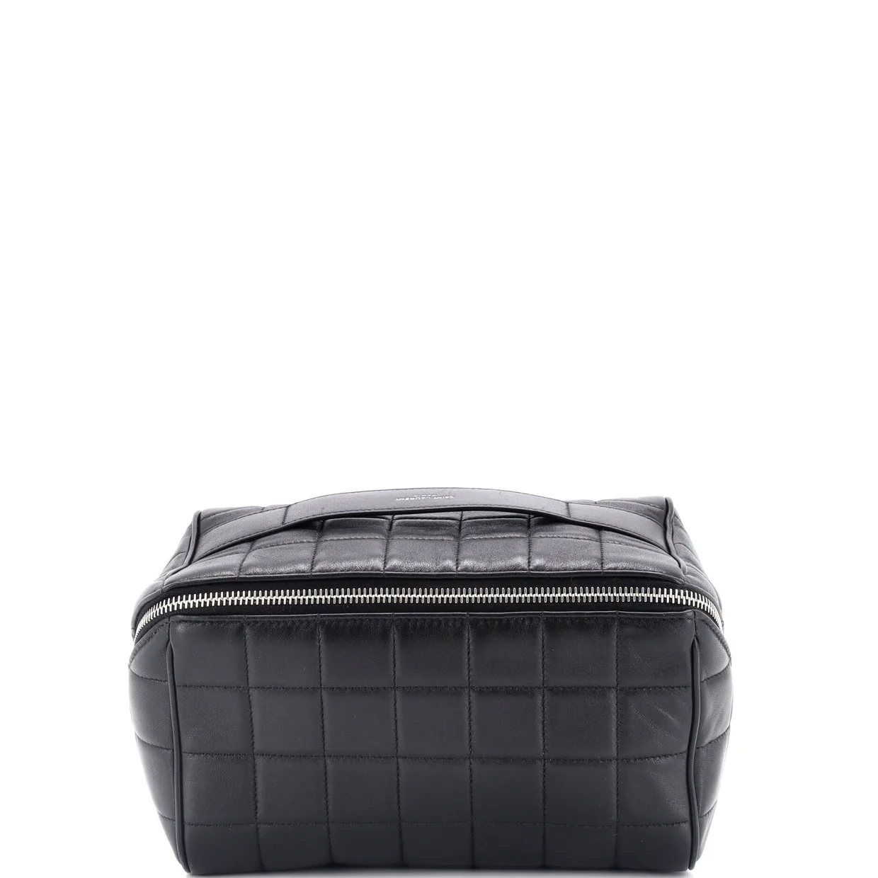 Cube Wash Bag Quilted Leather - Deep Luxury