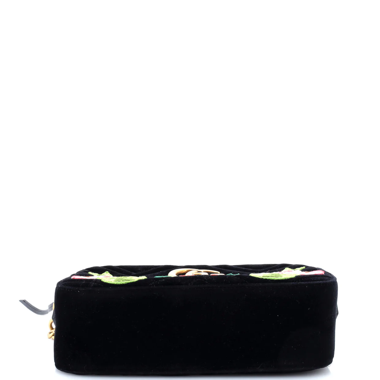 GG Marmont Camera Bag Embroidered Matelasse Velvet Small - Deep Luxury