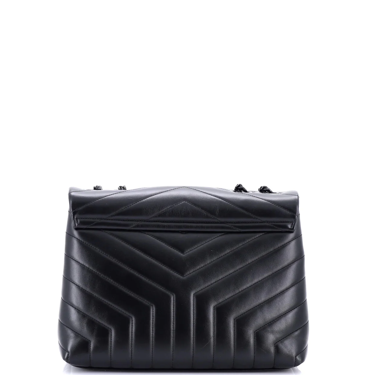 Loulou Shoulder Bag Matelasse Chevron Leather Medium - Deep Luxury