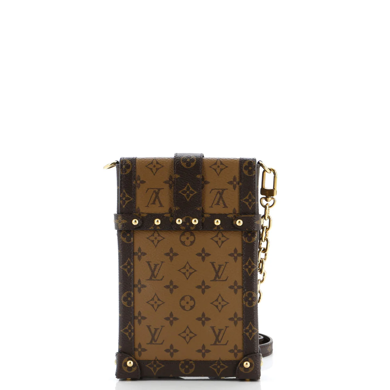 Vertical Trunk Pochette Reverse Monogram Canvas - Deep Luxury