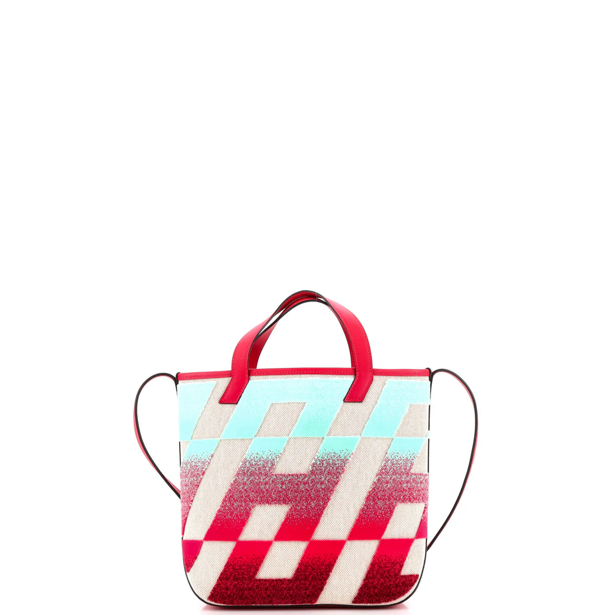 Cabas H en Biais Tote Tufted Motif Canvas with Leather 27 - Deep Luxury