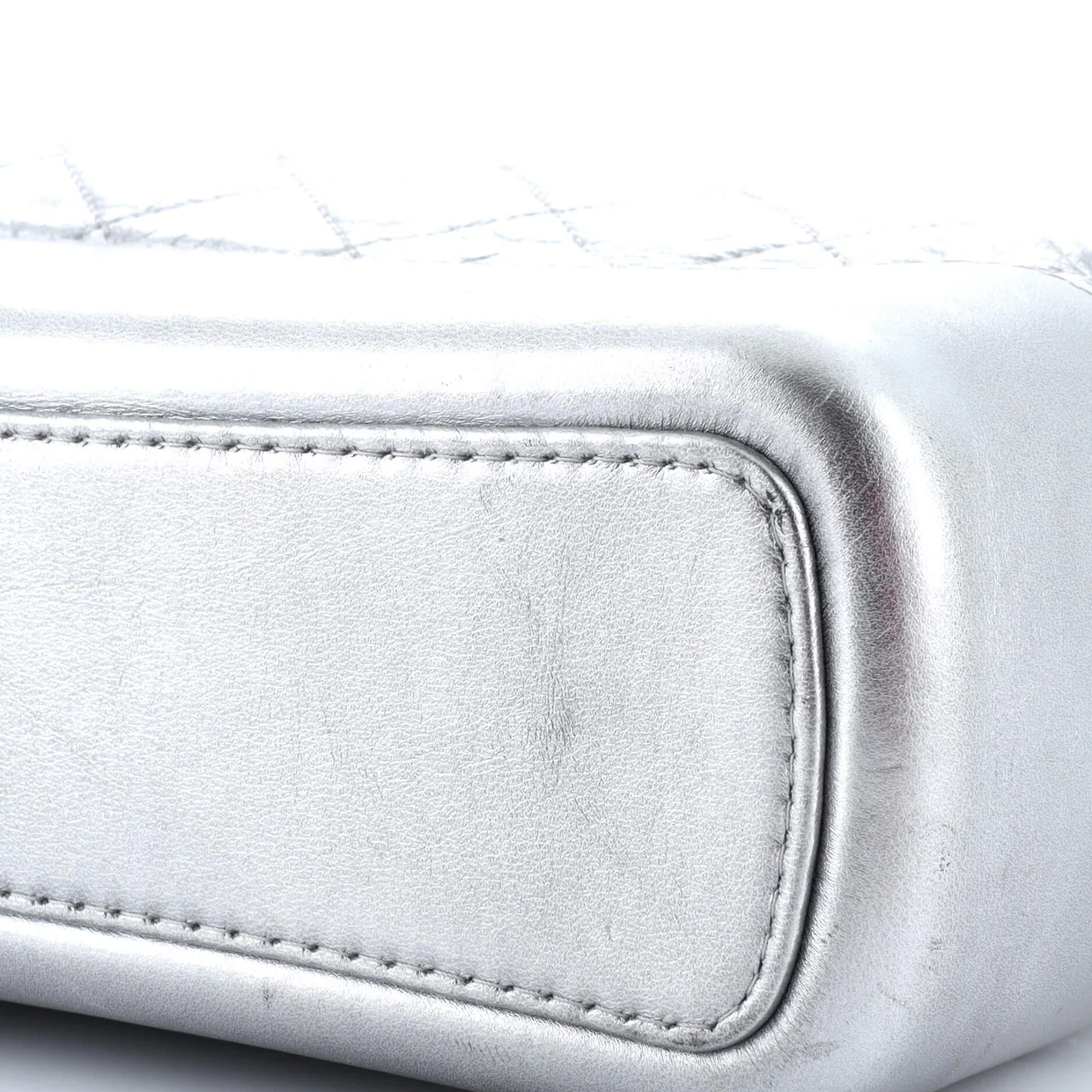 Gabrielle Hobo Quilted Metallic Aged Calfskin Large - Deep Luxury