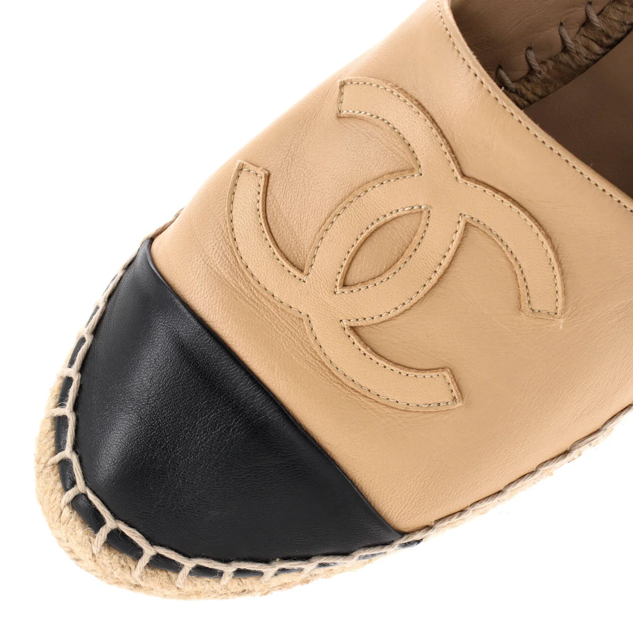 Women's CC Cap Toe Espadrilles Leather - Deep Luxury