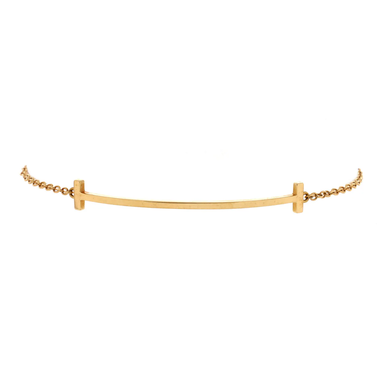 T Smile Chain Bracelet 18K Yellow Gold Medium - Deep Luxury