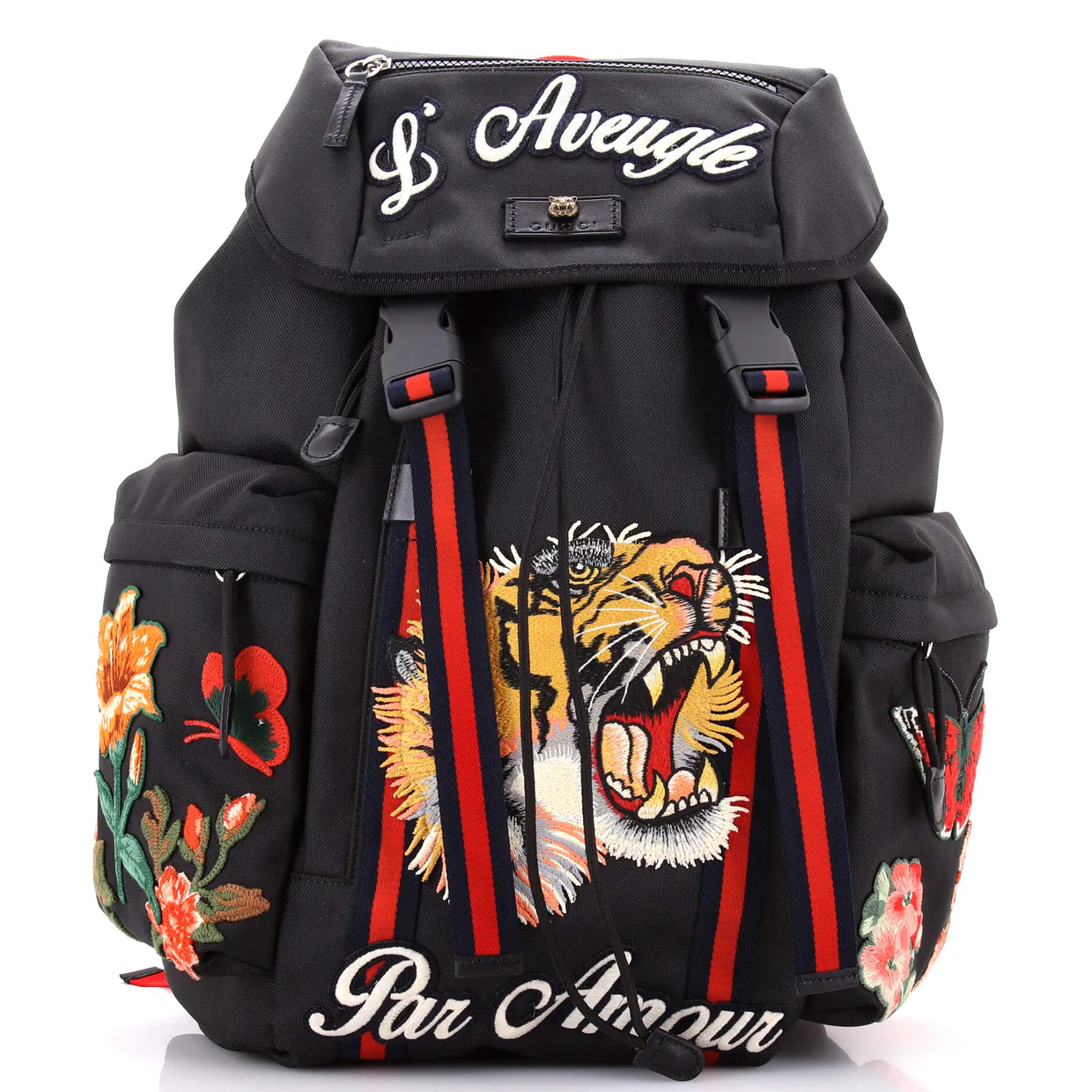 Techpack Backpack Embroidered Techno Canvas Small - Deep Luxury