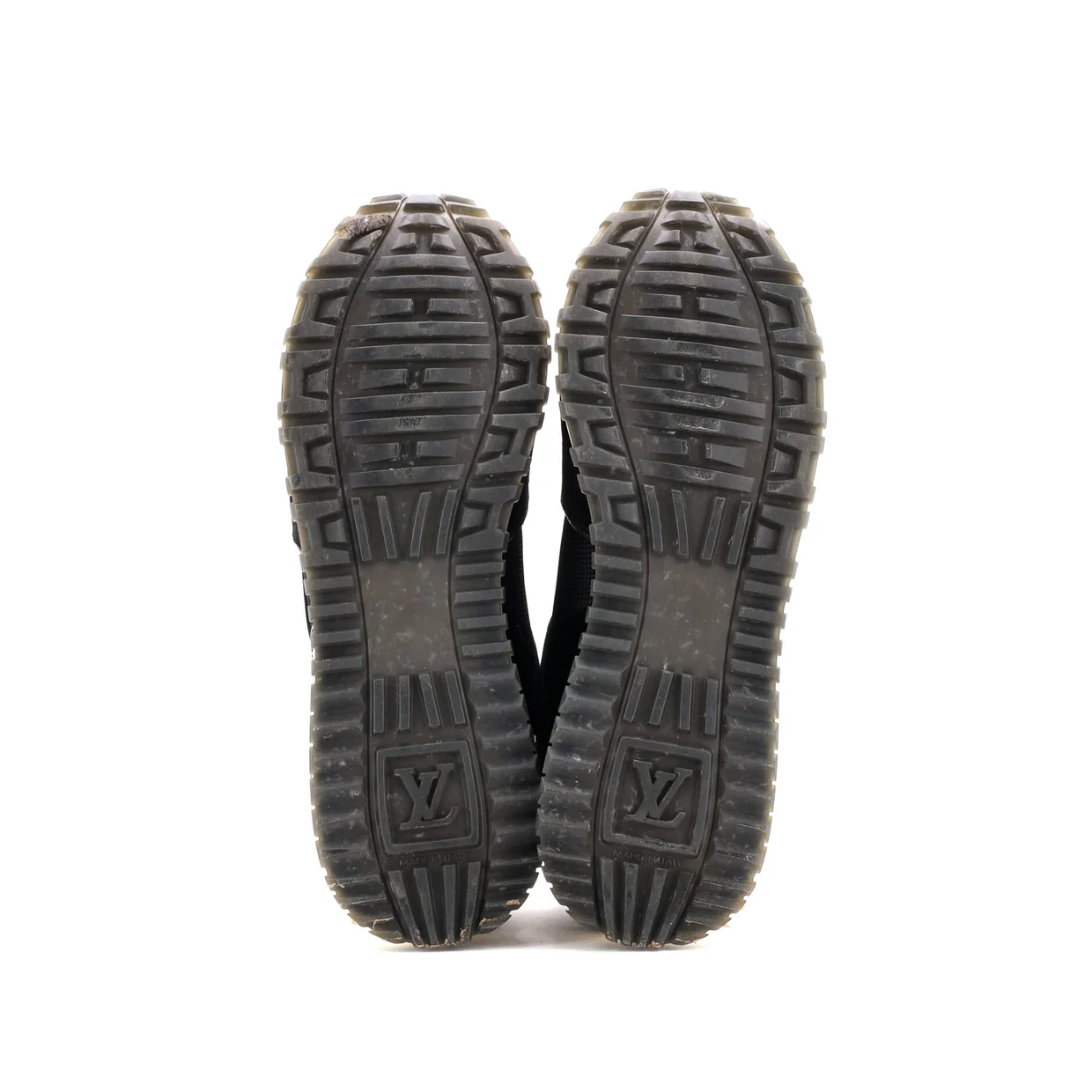 Women's Run Away Sneakers Mesh with Monogram Canvas and Suede - Deep Luxury