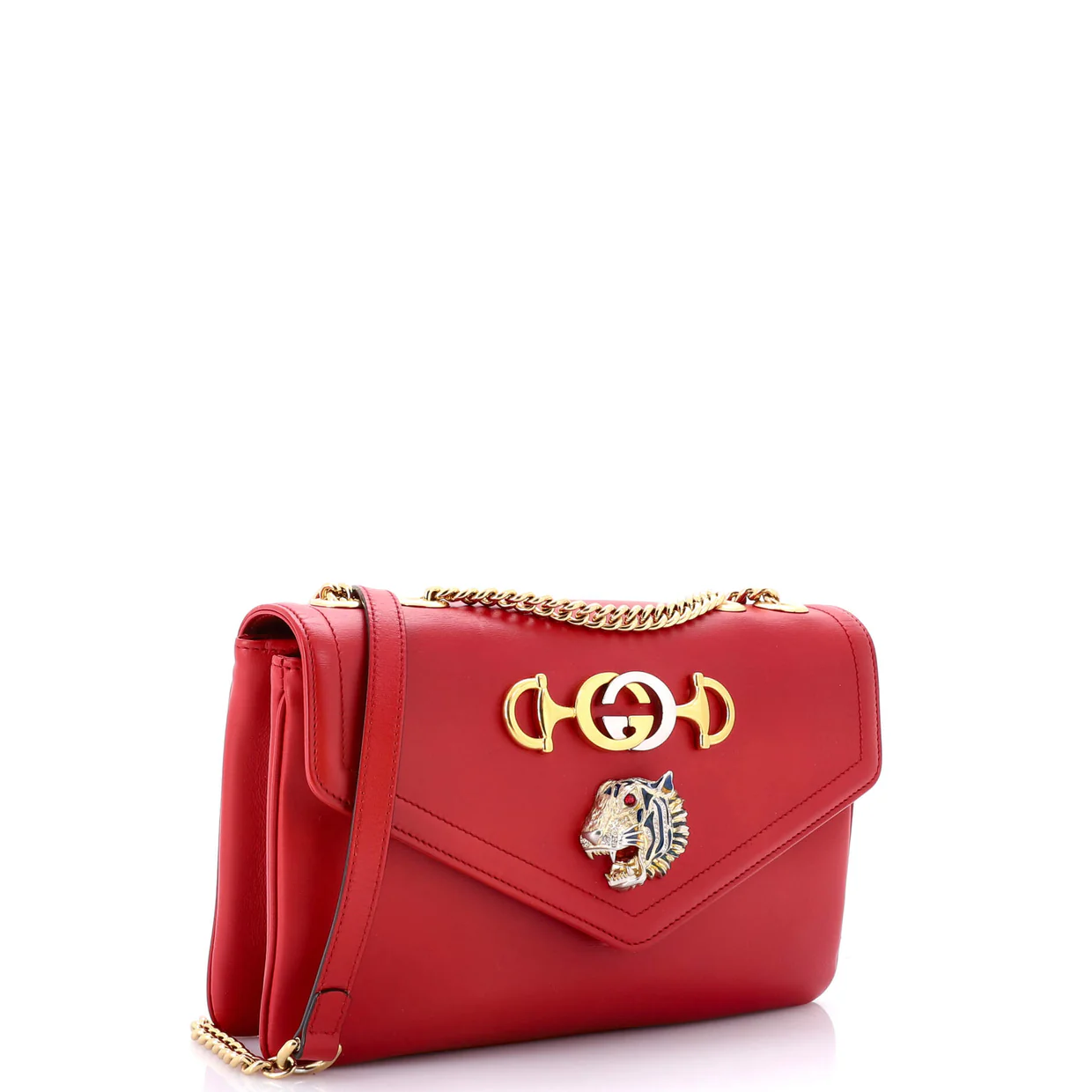 Rajah Chain Shoulder Bag Leather Medium - Deep Luxury