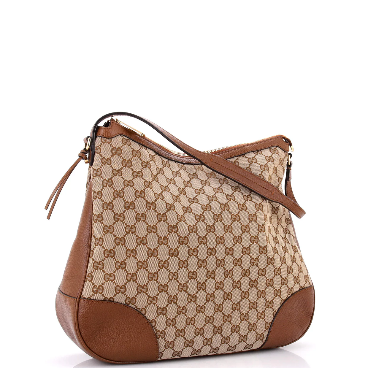Bree Hobo GG Canvas with Leather Large - Deep Luxury