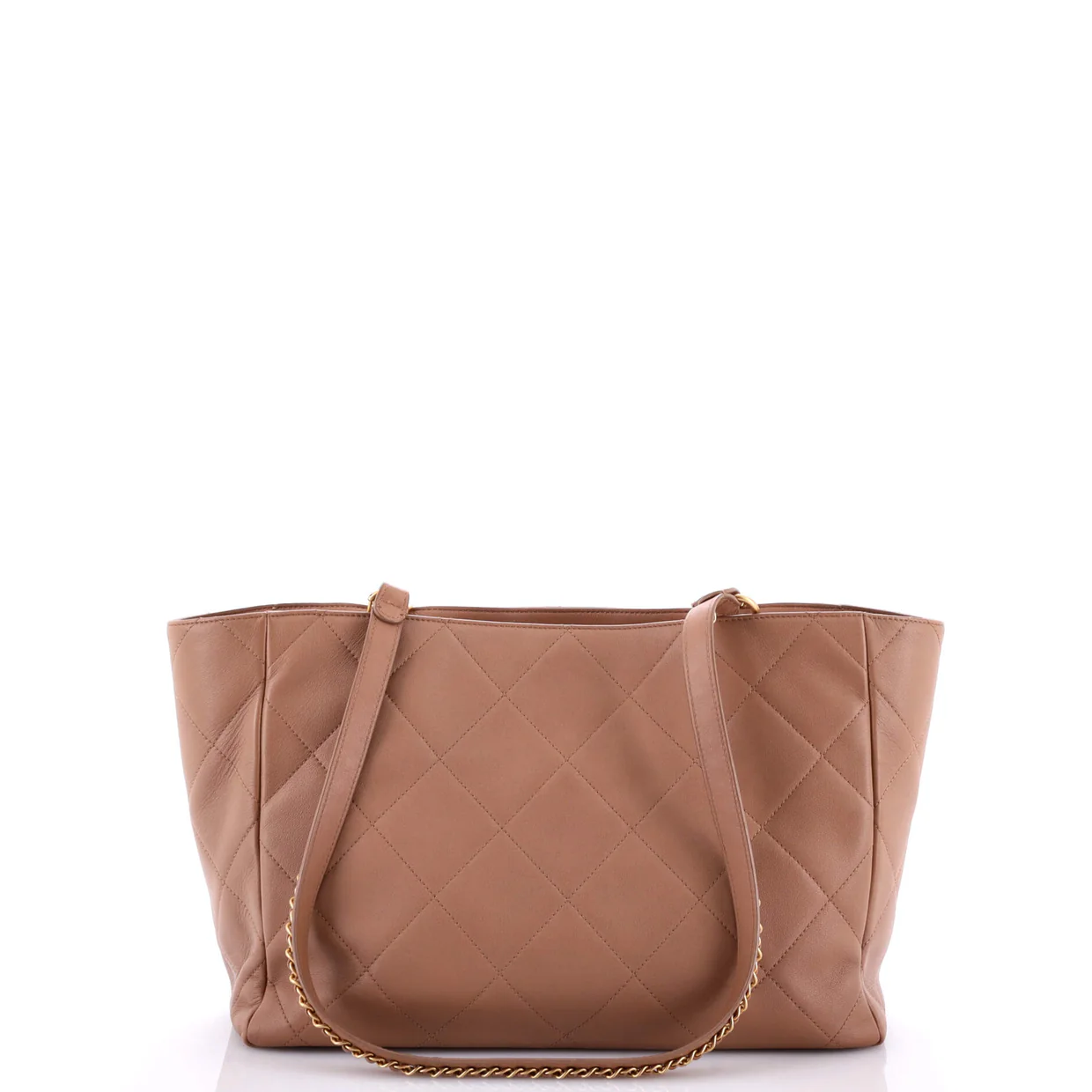 Turnlock CC Chain Shopping Tote Quilted Lambskin Medium - Deep Luxury