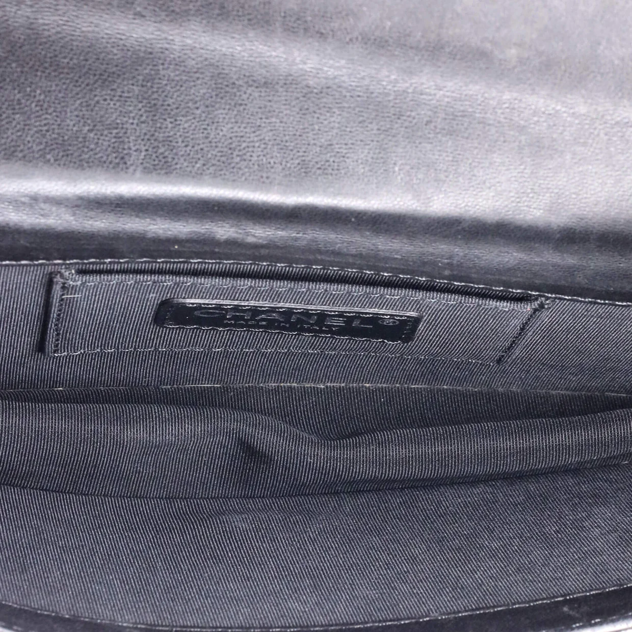 Boy Brick Flap Bag Striped Patent and Plexiglass Horizontal - Deep Luxury