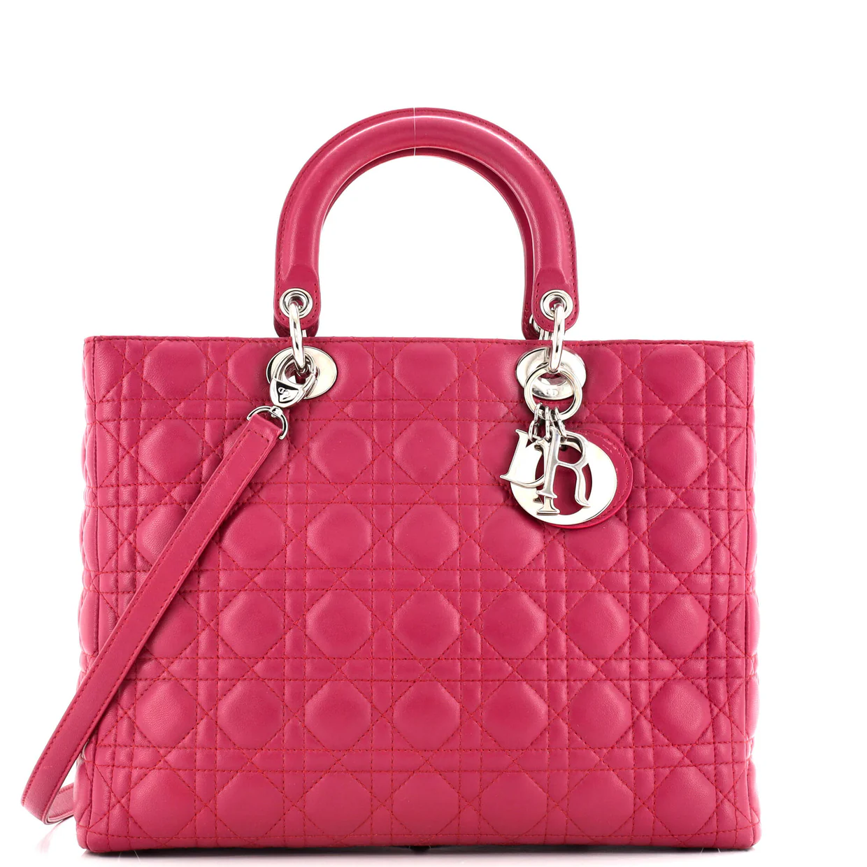 Lady Dior Bag Cannage Quilt Lambskin Large - Deep Luxury