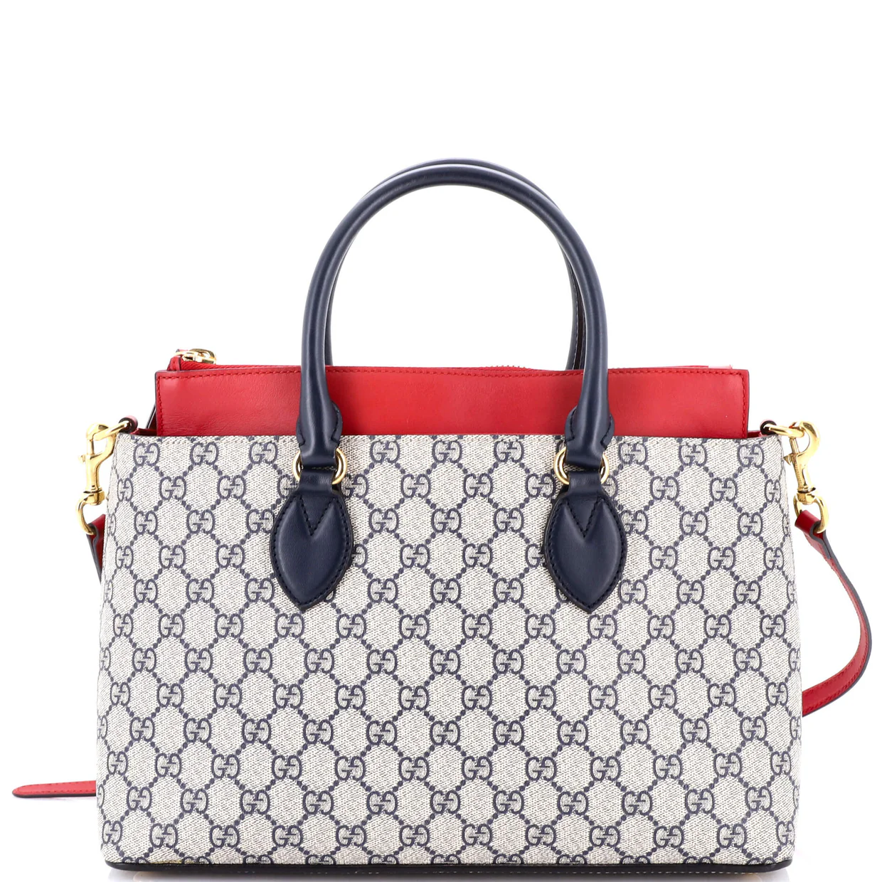 Linea A Convertible Tote GG Coated Canvas and Leather Small - Deep Luxury