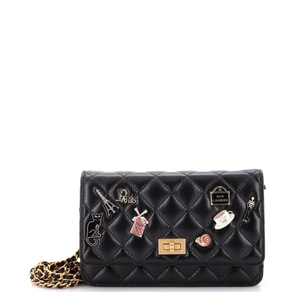 Lucky Charms Reissue 2.55 Wallet on Chain Quilted Calfskin - Deep Luxury