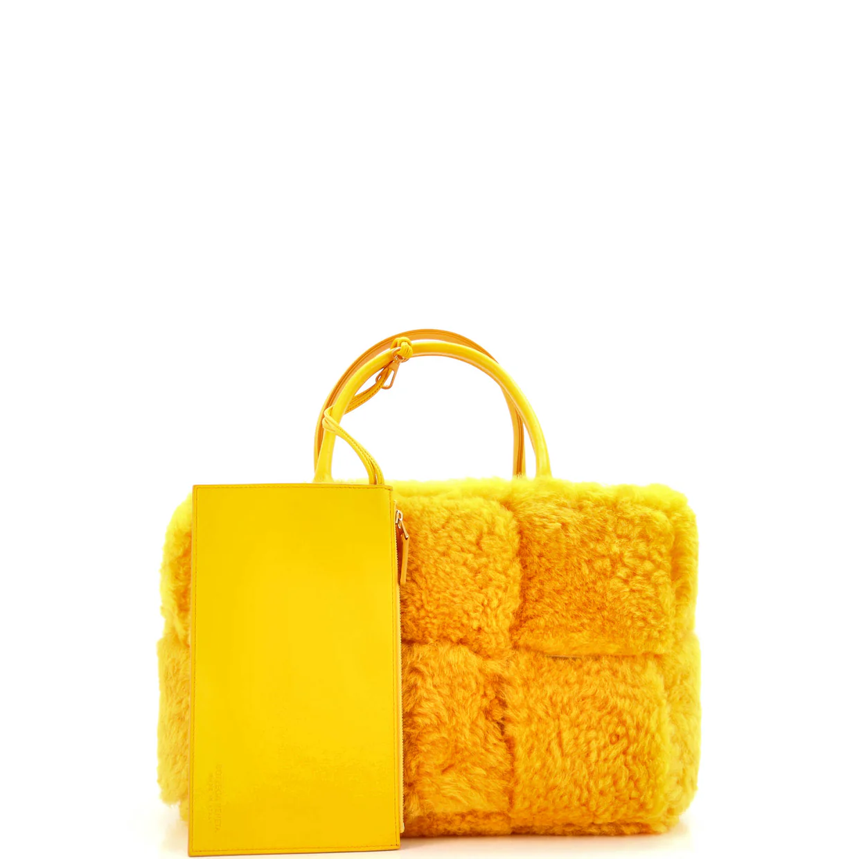 Arco Tote Intrecciato Shearling Small - Deep Luxury