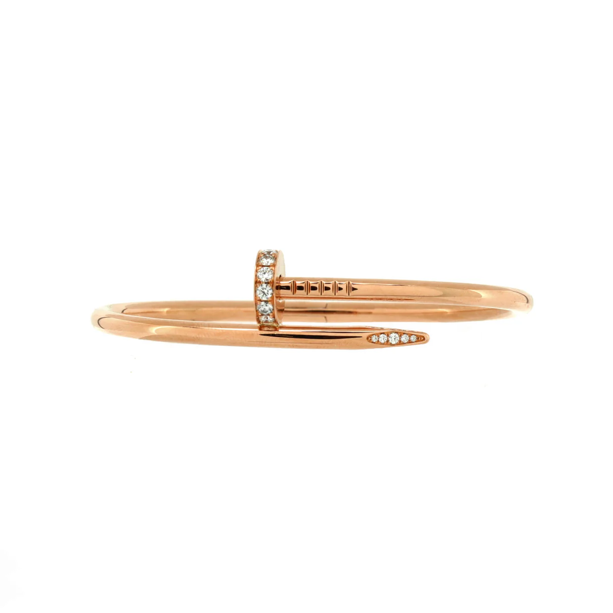 Juste un Clou Bracelet 18K Rose Gold with Diamonds Classic - Deep Luxury