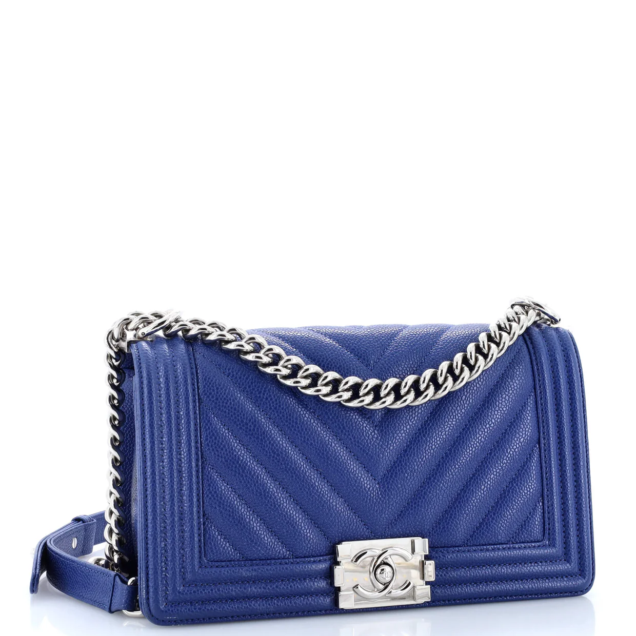 Boy Flap Bag Chevron Lambskin New Medium - Deep Luxury