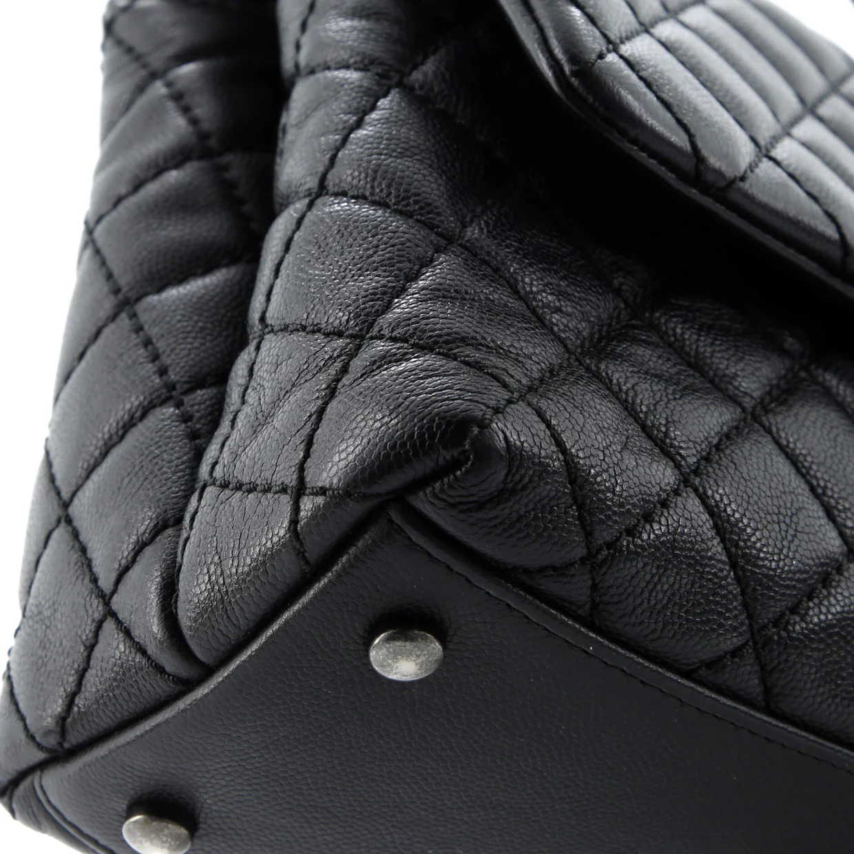 Coco Top Handle Bag Quilted Caviar Small - Deep Luxury