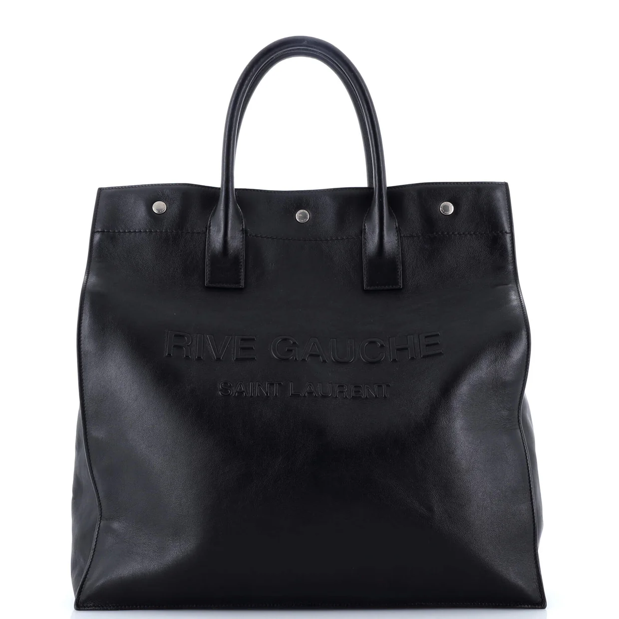 Rive Gauche Shopper Tote Leather Tall - Deep Luxury