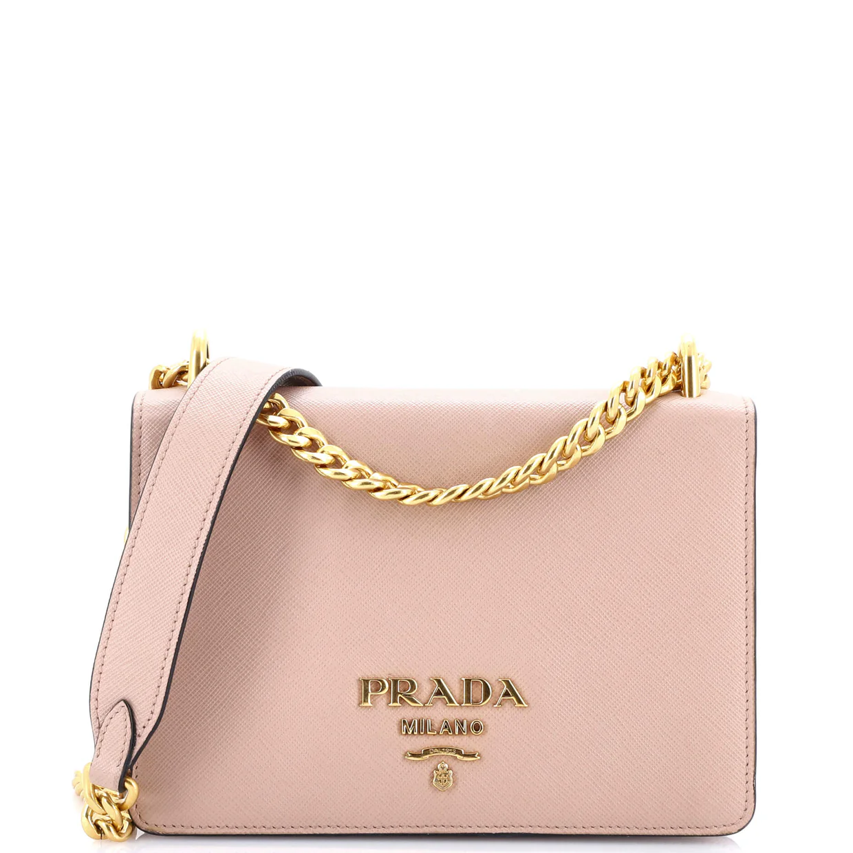 Chain Flap Bag Saffiano Leather Small - Deep Luxury