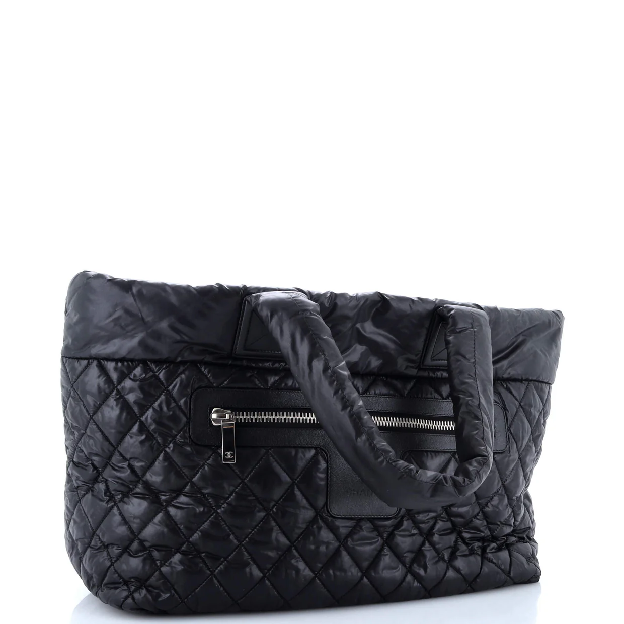 Coco Cocoon Zipped Tote Quilted Nylon Large - Deep Luxury