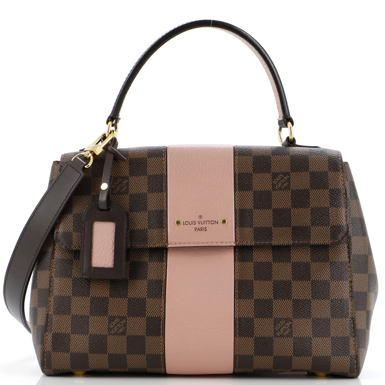 Bond Street Handbag Damier with Leather MM - Deep Luxury