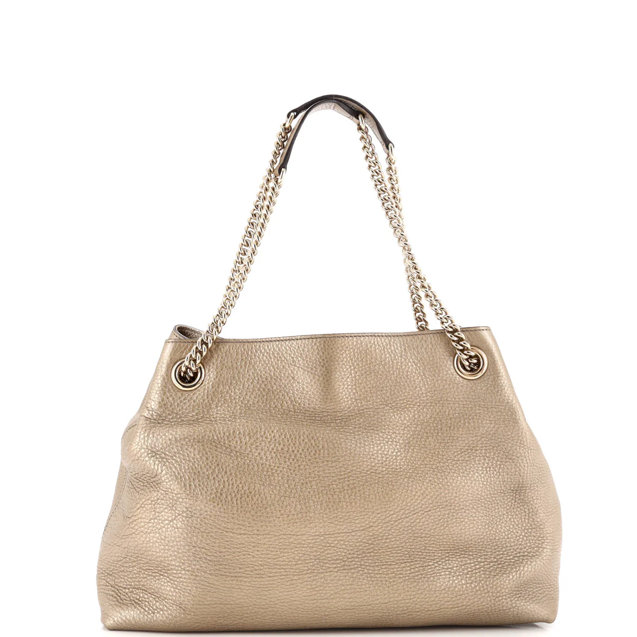 Soho Chain Strap Shoulder Bag Leather Medium - Deep Luxury