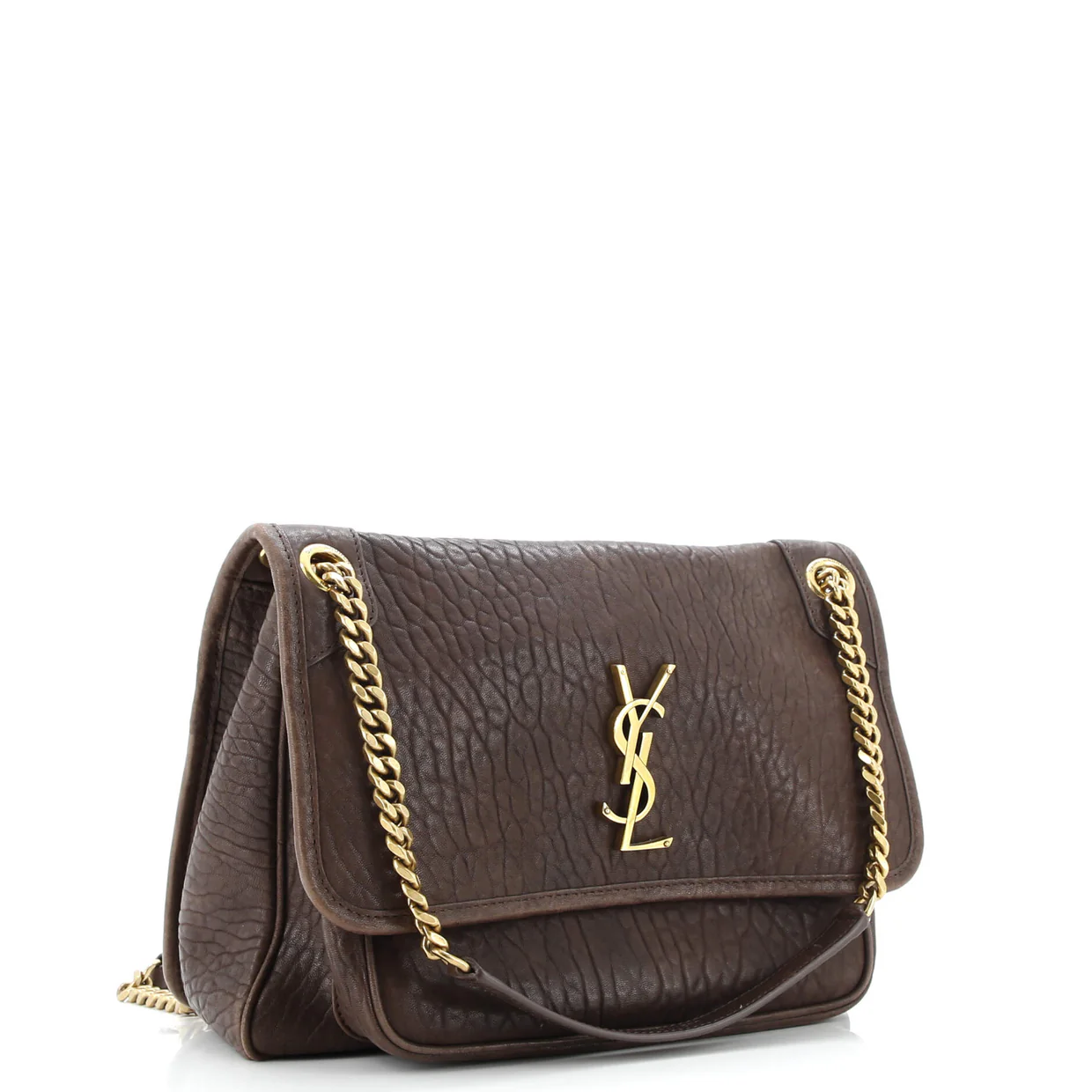 Niki Chain Flap Bag Leather Medium - Deep Luxury