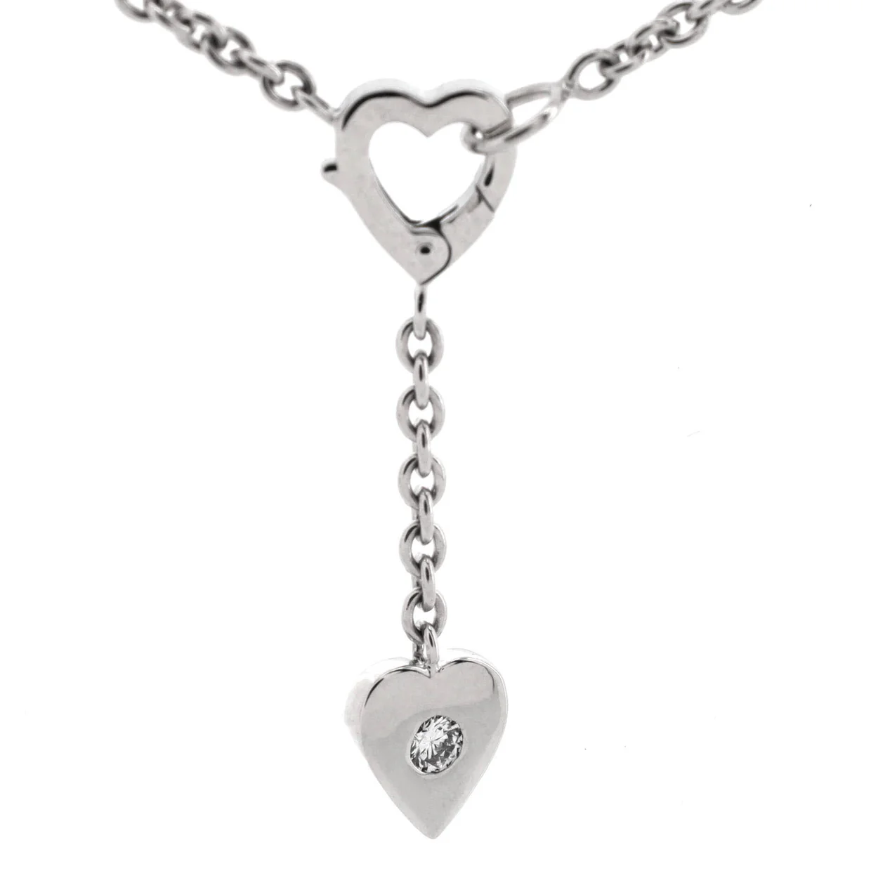 Mon Amour Heart Bracelet 18K White Gold and Diamond - Deep Luxury