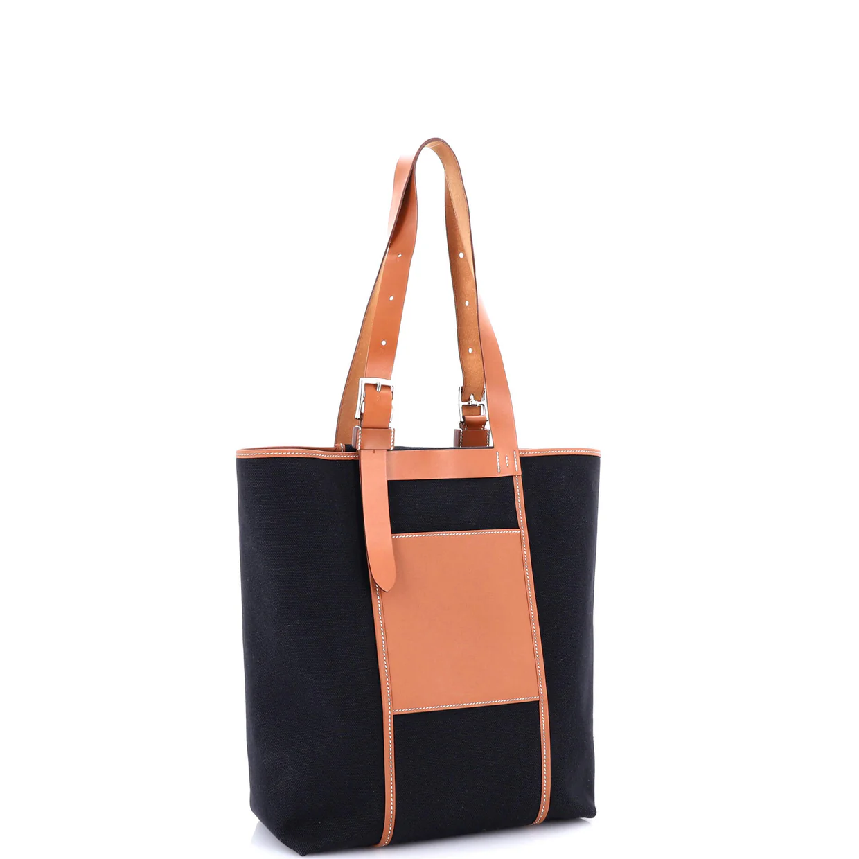 Etriviere Pocket Tote Toile and Leather 27 - Deep Luxury