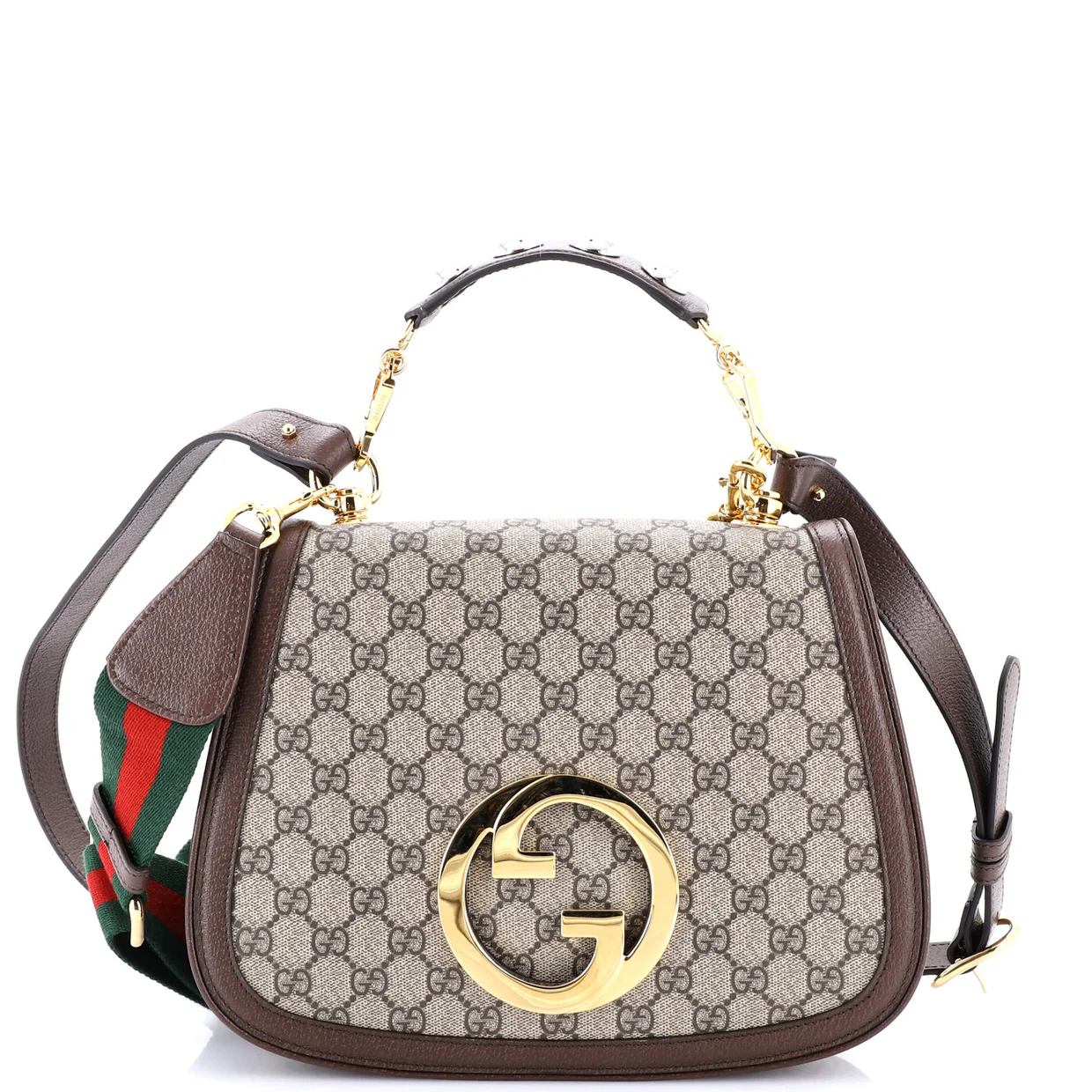 Blondie NM Top Handle Bag GG Coated Canvas Medium - Deep Luxury