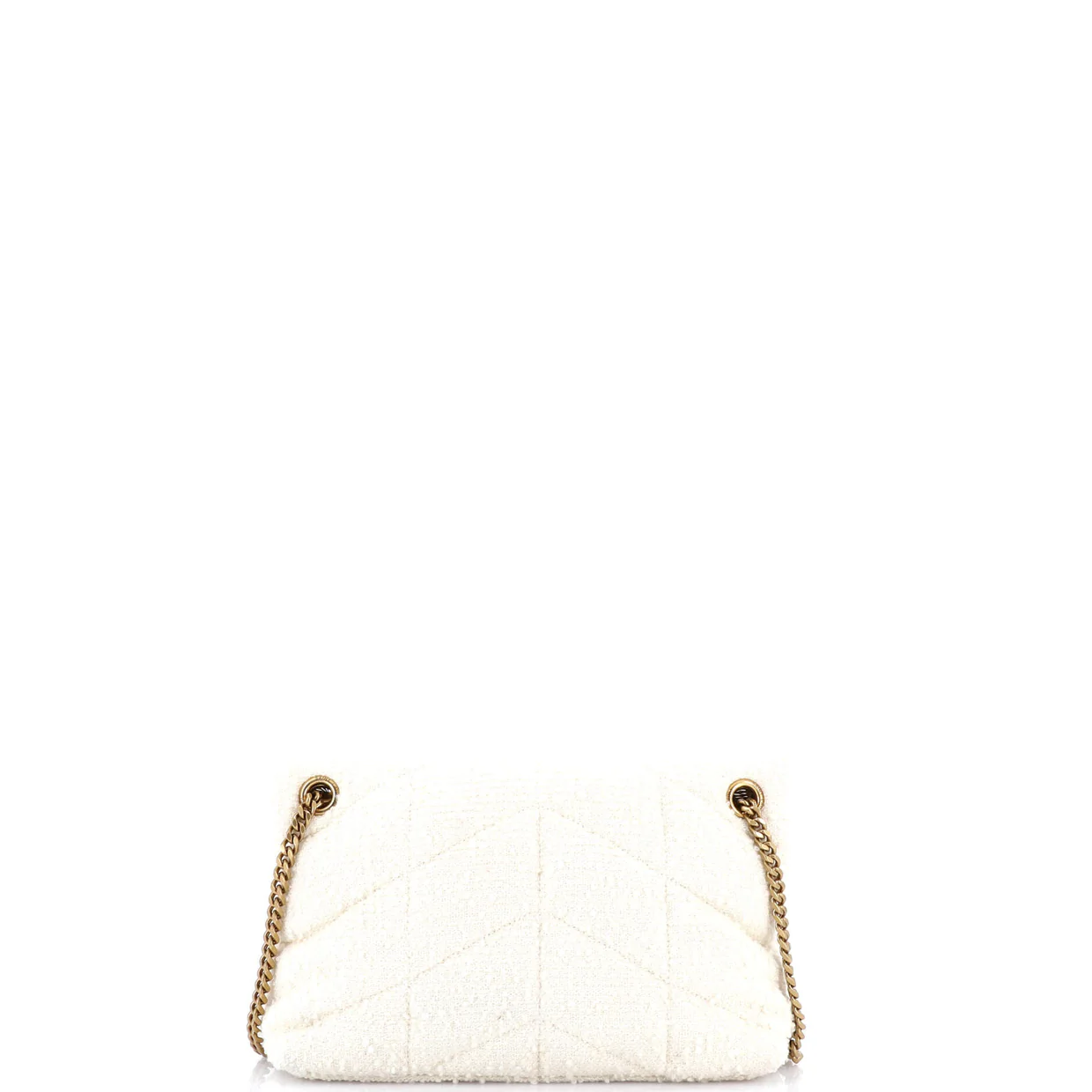 Loulou Puffer Shoulder Bag Quilted Tweed Small - Deep Luxury