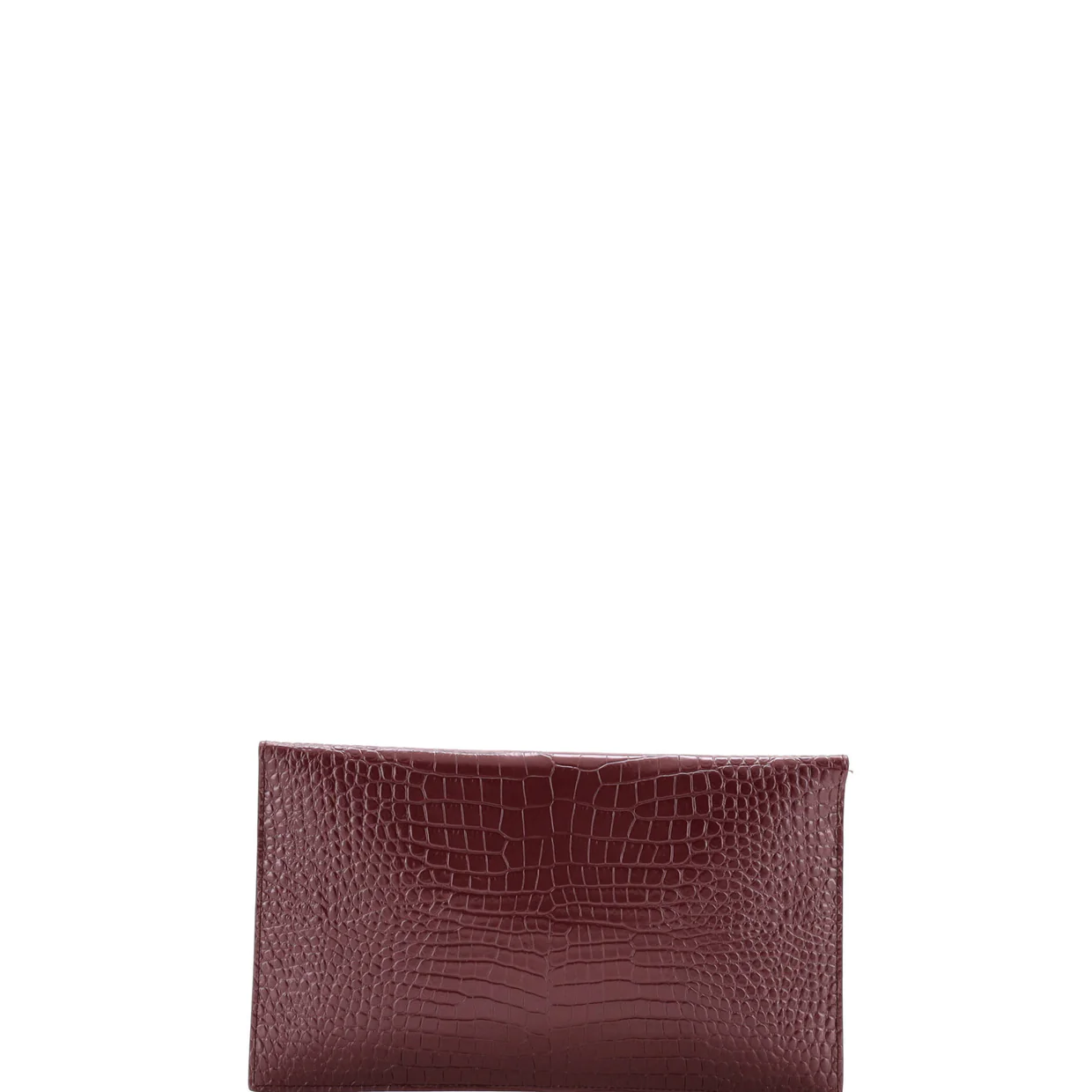 Uptown Pouch Crocodile Embossed Leather - Deep Luxury