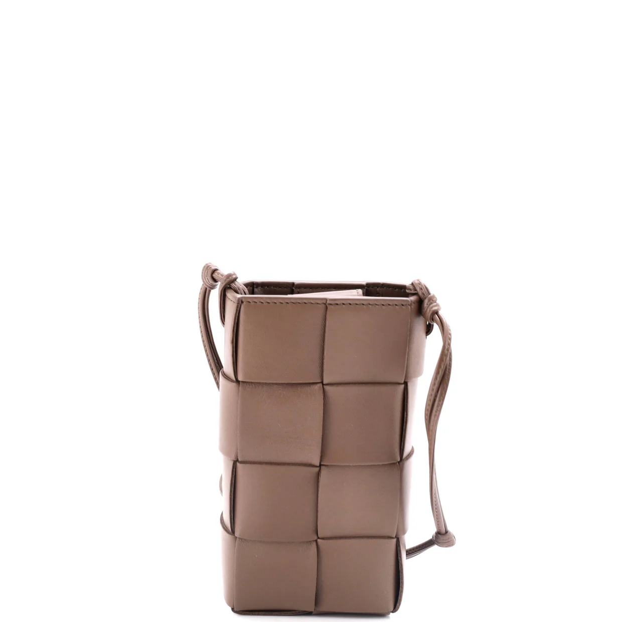 Cassette Phone Holder Crossbody Bag Maxi Intrecciato Leather - Deep Luxury