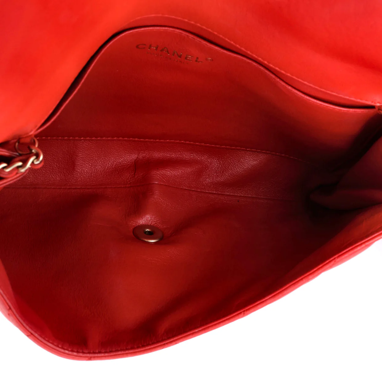 Clutch with Chain Quilted Lambskin - Deep Luxury