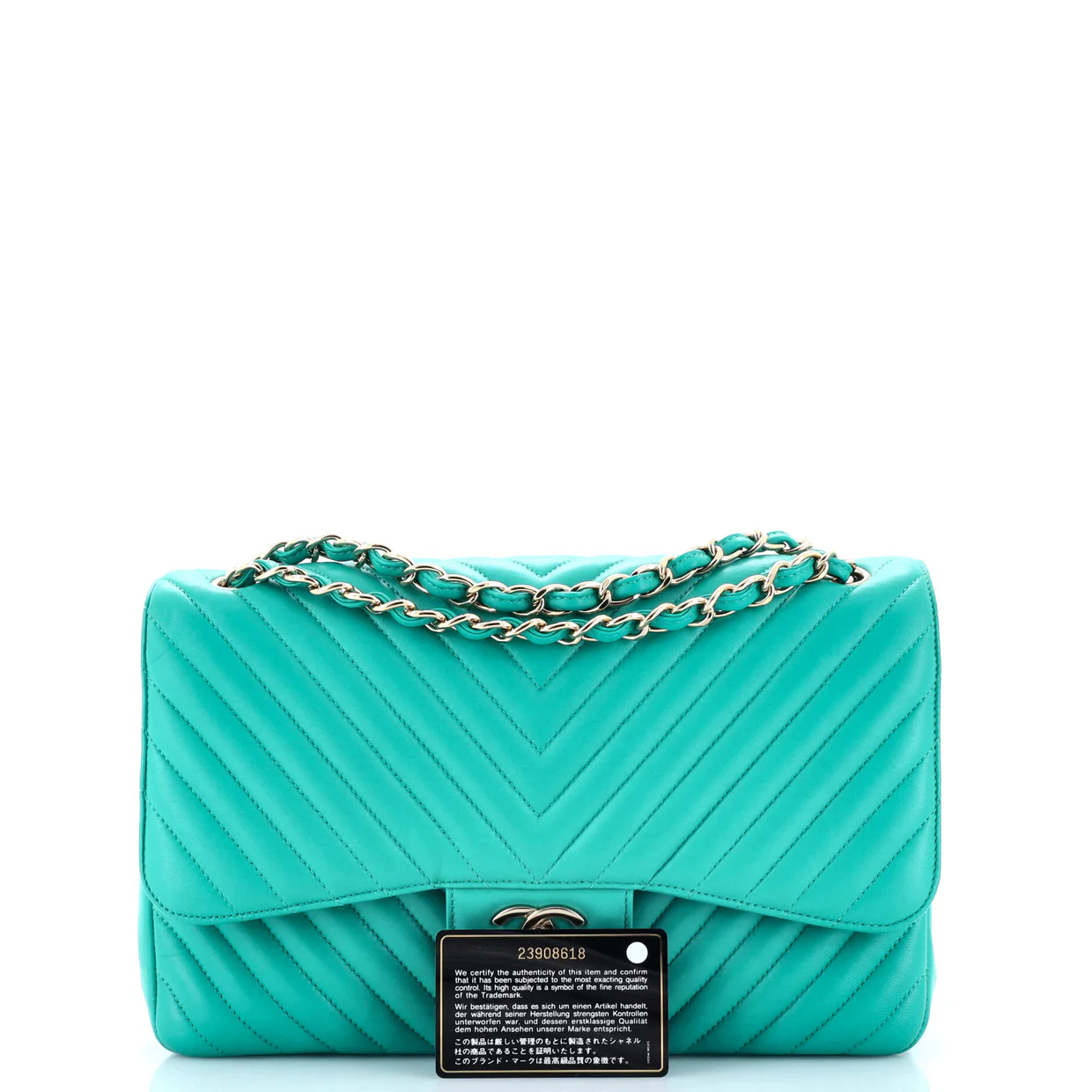 Classic Double Flap Bag Chevron Lambskin Jumbo - Deep Luxury