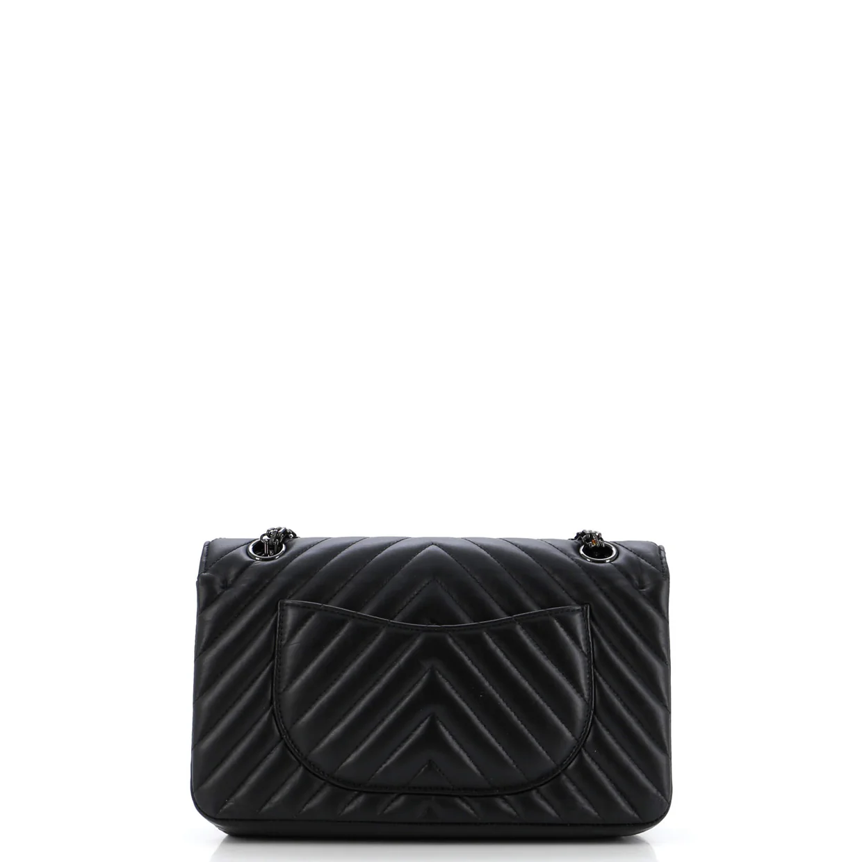 So Black Reissue 2.55 Flap Bag Chevron Aged Calfskin 225 - Deep Luxury