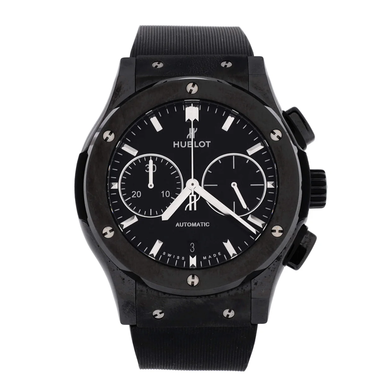 Classic Fusion Black Magic Chronograph Automatic Watch Ceramic and Rubber 45 - Deep Luxury