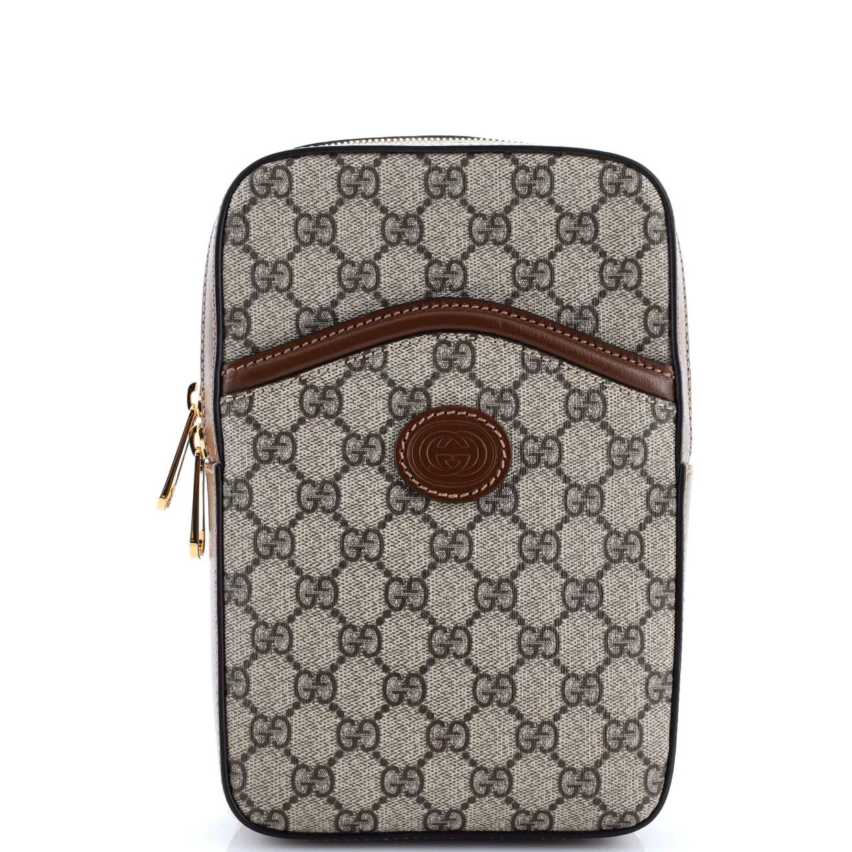 Interlocking G Patch Sling Bag GG Coated Canvas Small - Deep Luxury