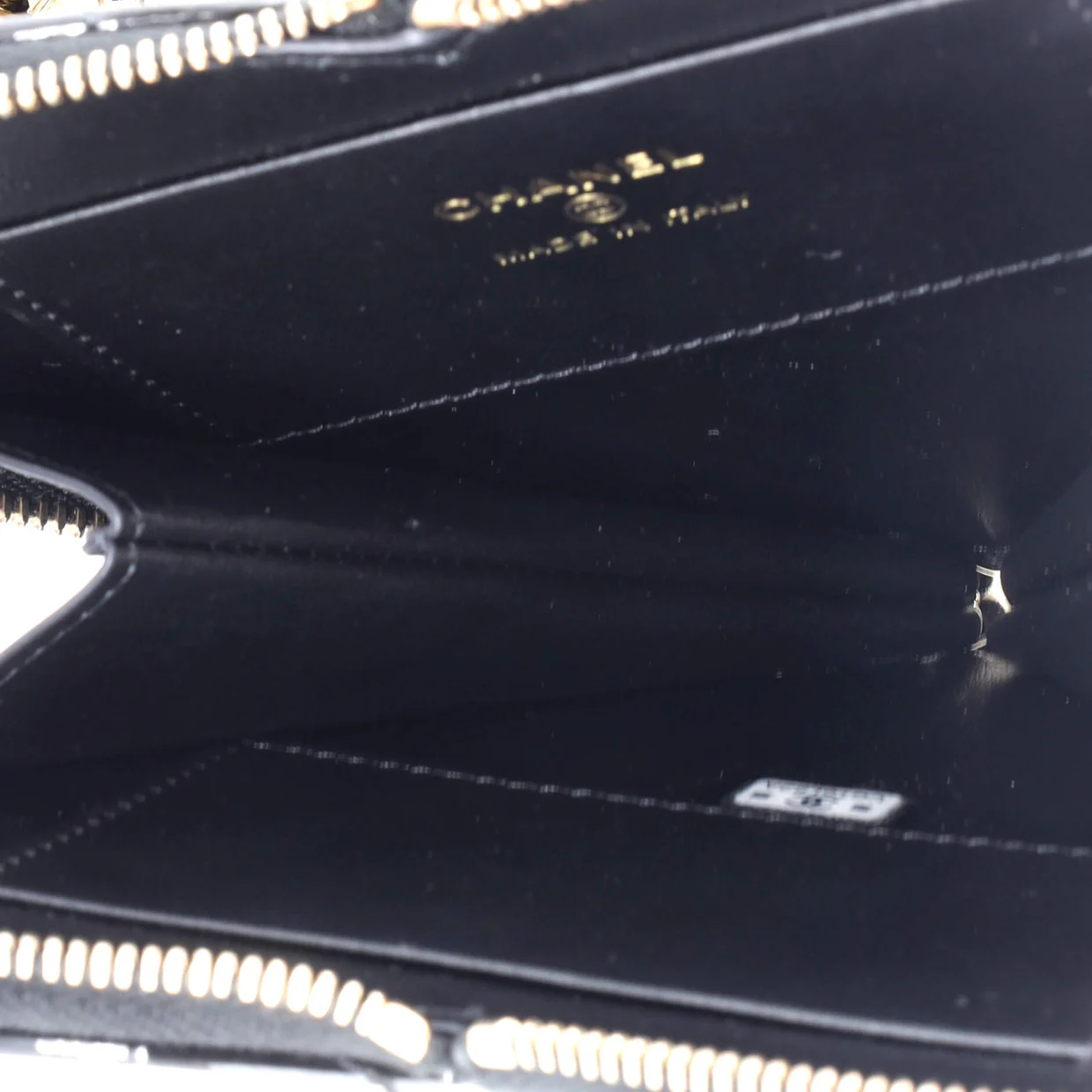 Double Heart Clutch with Chain Quilted Patent - Deep Luxury