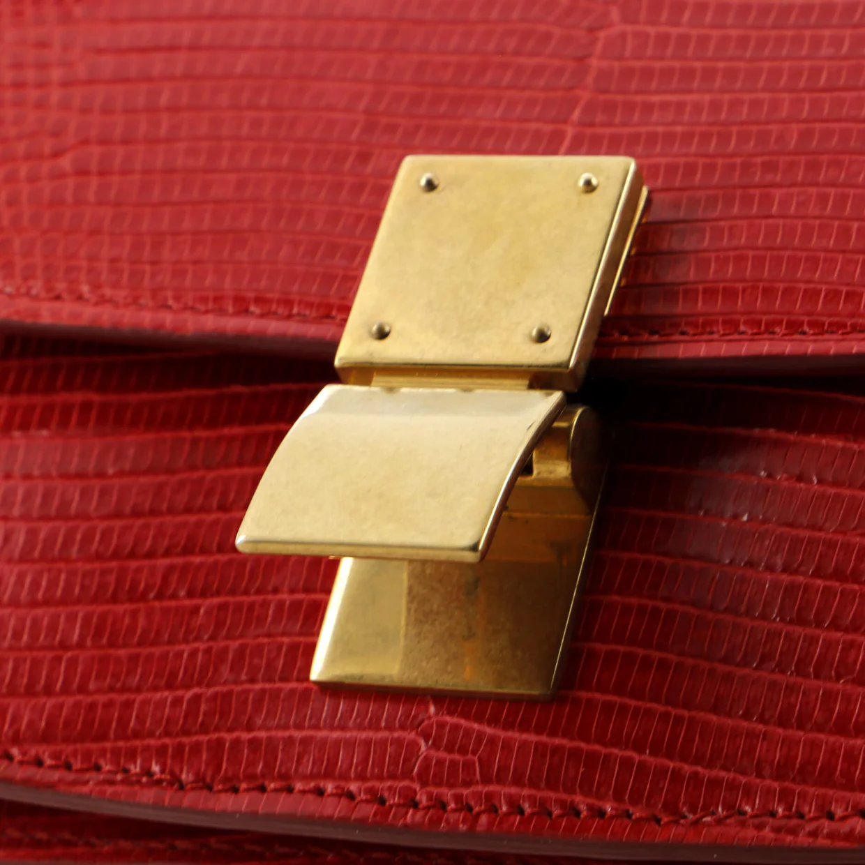 Classic Box Bag Lizard Small - Deep Luxury