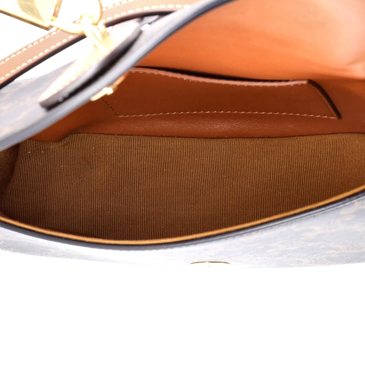 Tabou Clutch with Strap Triomphe Coated Canvas - Deep Luxury