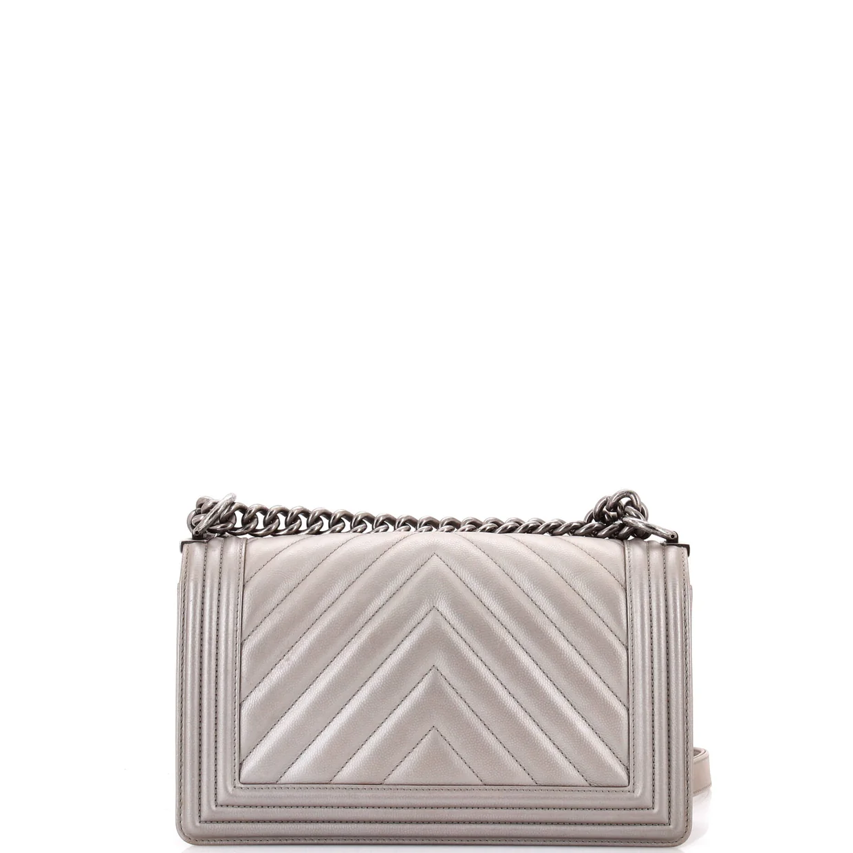 Boy Flap Bag Chevron Caviar Old Medium - Deep Luxury