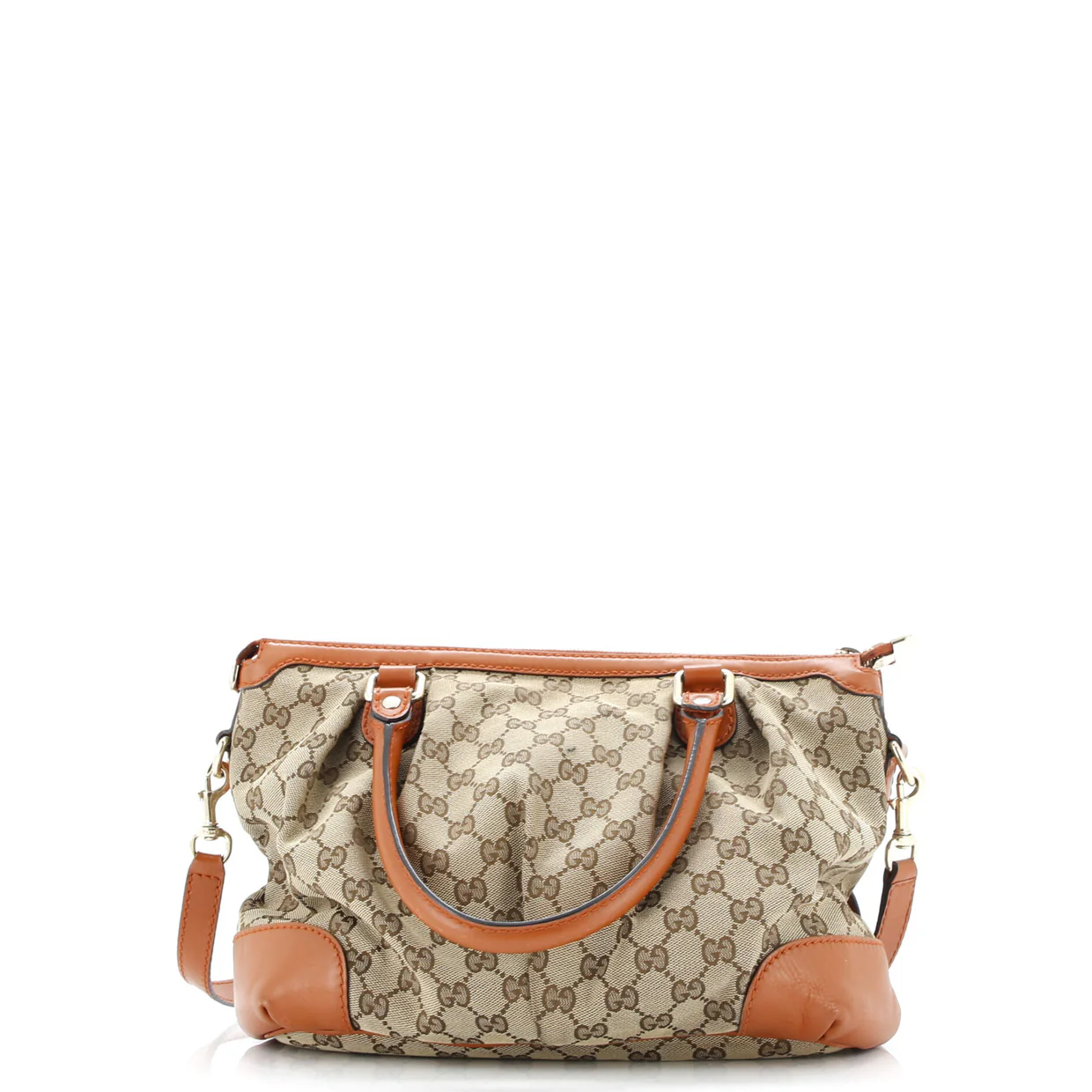 Sukey Top Handle Satchel GG Canvas with Leather Medium - Deep Luxury