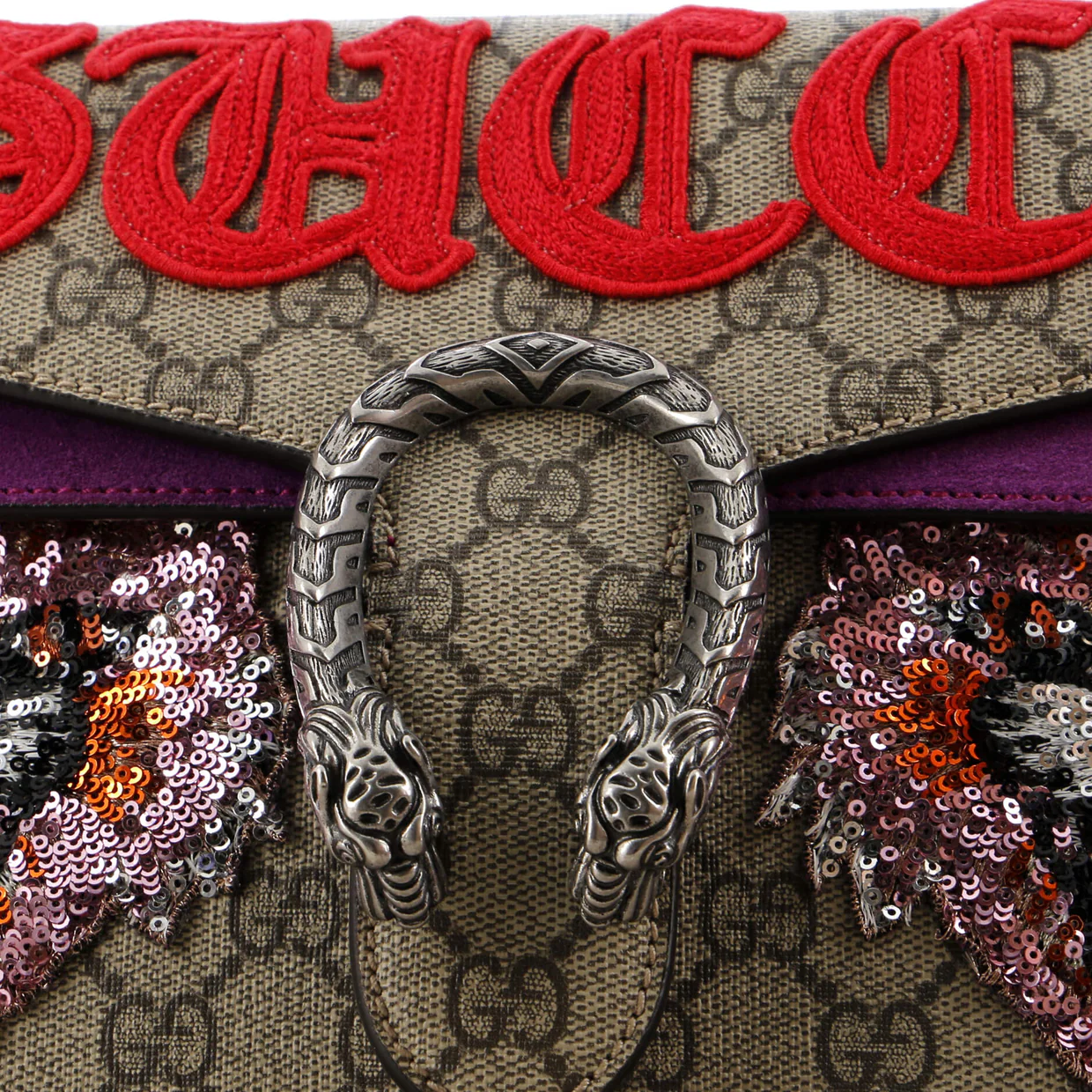 Dionysus Bag Embroidered GG Coated Canvas Small - Deep Luxury