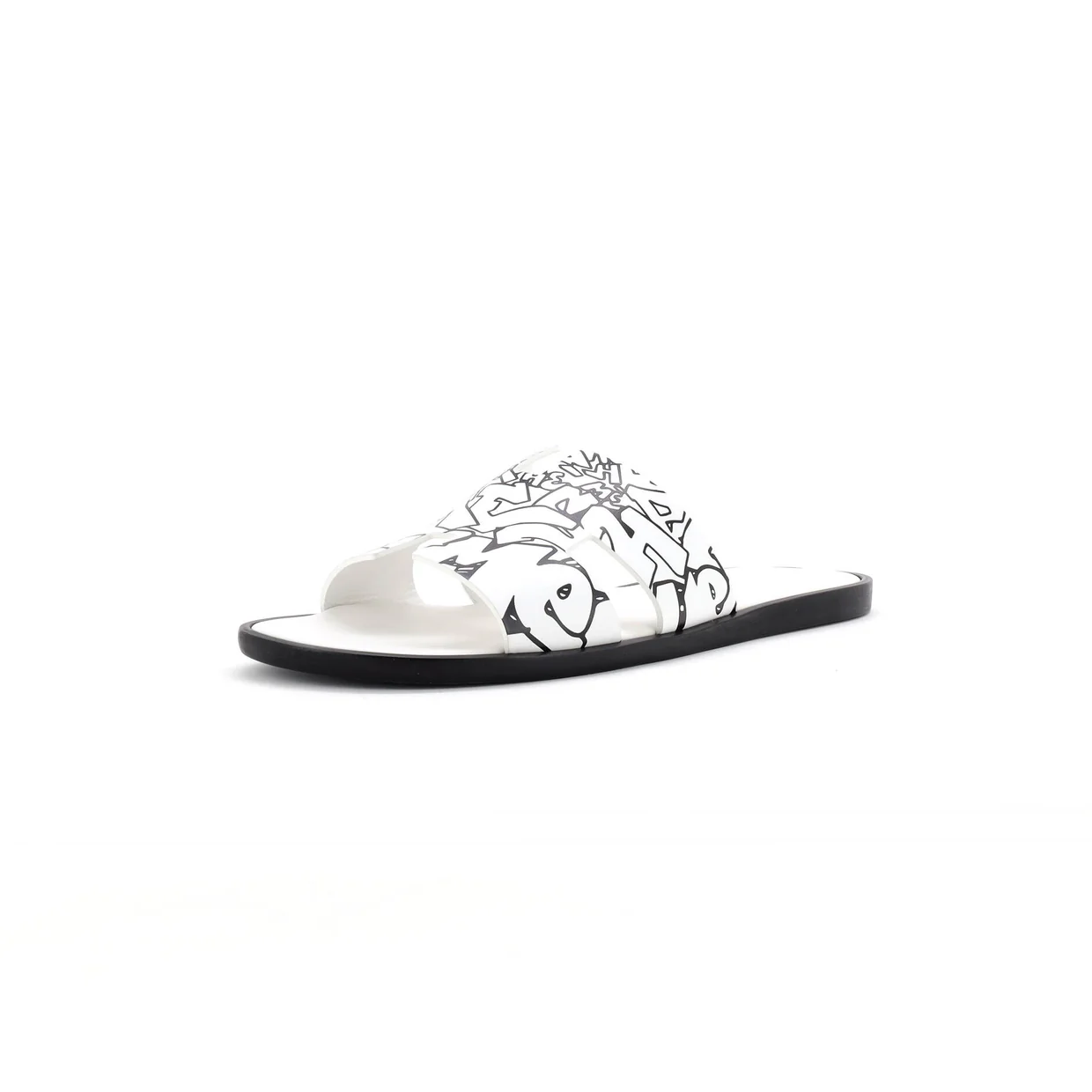 Men's Izmir Slide Sandals Printed Leather - Deep Luxury